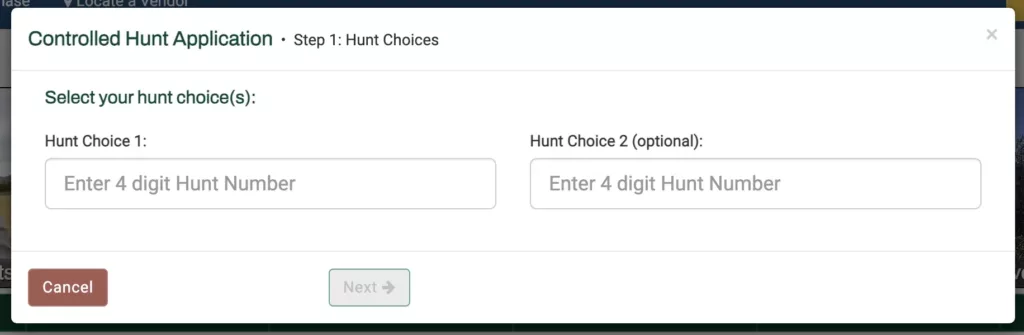 Idaho controlled hunt application