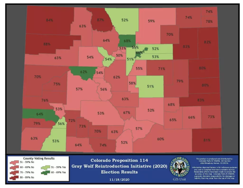 Colorado Wolf Map